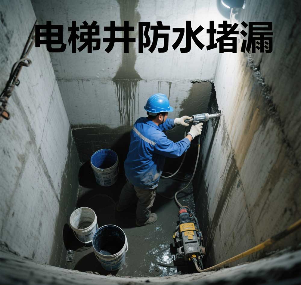 电梯井防水堵漏，保定专业电梯井漏水维修公司